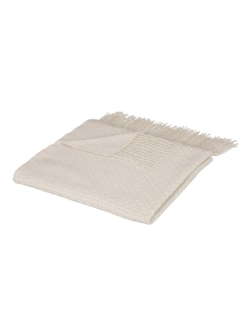 Plaid maille 130x180 cm Soul ivoire Blanc - Kiabi