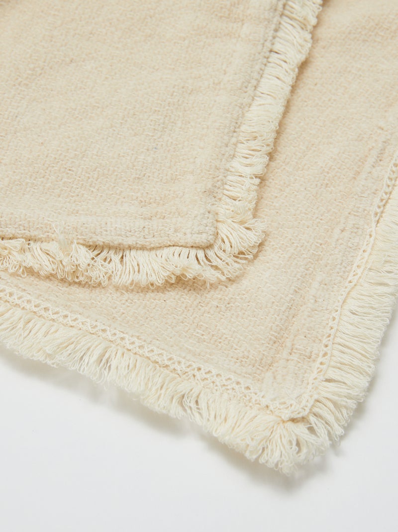 Plaid maille chenille 130 x 150 cm - Kiabi Home Beige - Kiabi