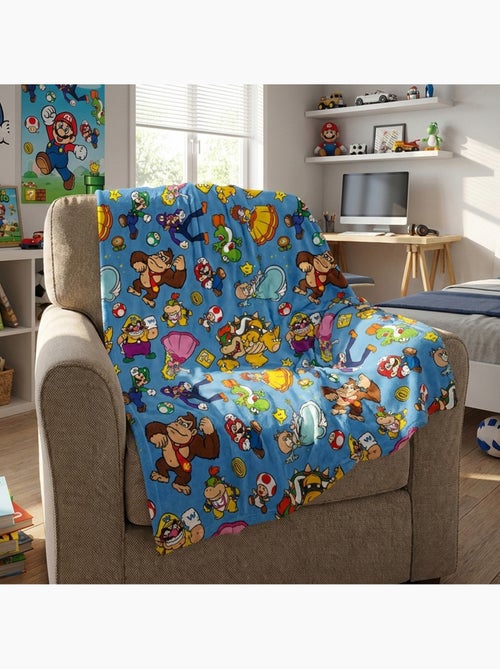 Plaid Mario et ses amis - 100% Polyester - Kiabi
