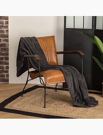 Plaid microfibre uni KIESA