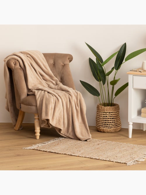 Plaid microfibre uni KIESA - Kiabi