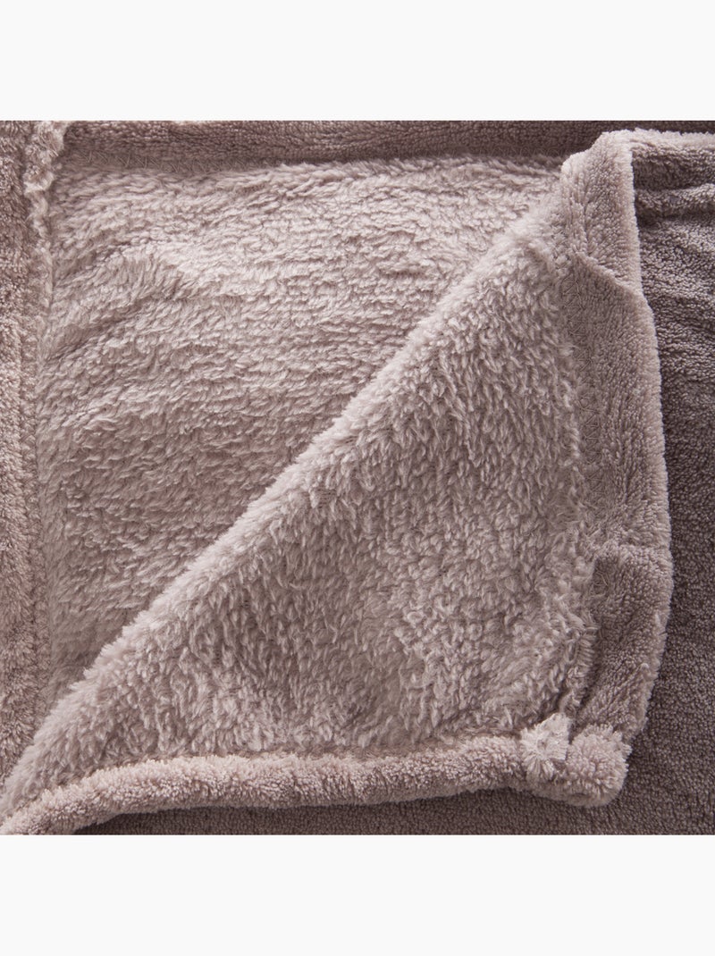 Plaid microfibre uni KIESA Beige - Kiabi