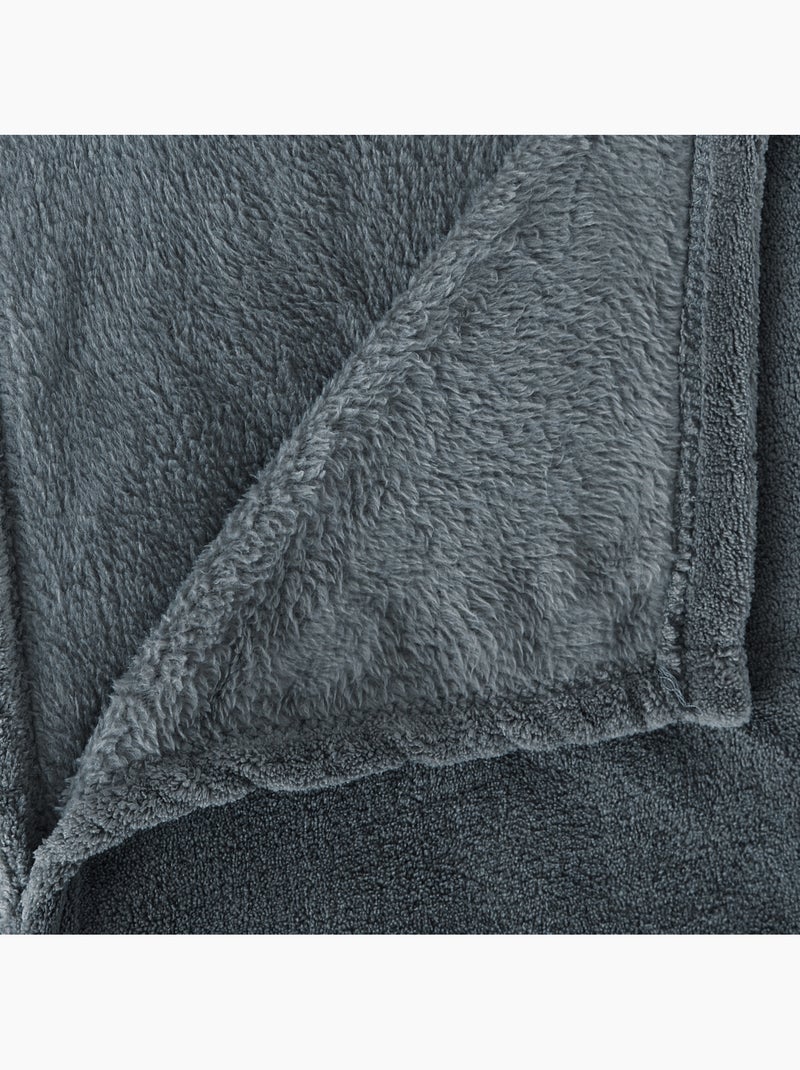 Plaid microfibre uni KIESA Bleu - Kiabi