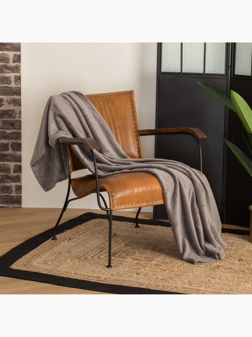 Plaid microfibre uni KIESA - Kiabi