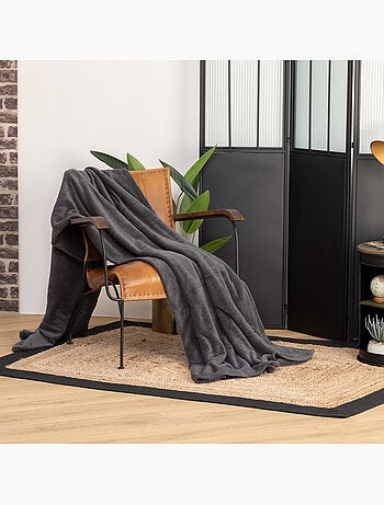 Plaid microfibre uni KIESA