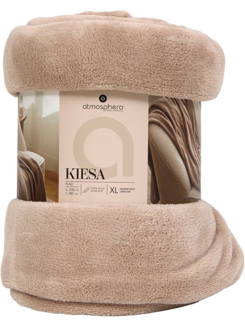 Plaid microfibre uni kiesa Rouge foncé - Kiabi
