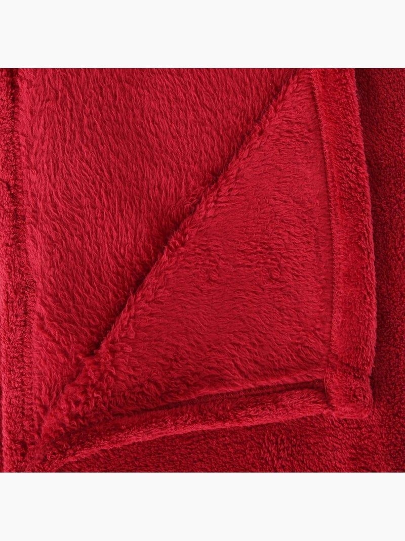 Plaid microfibre uni kiesa Taupe - Kiabi