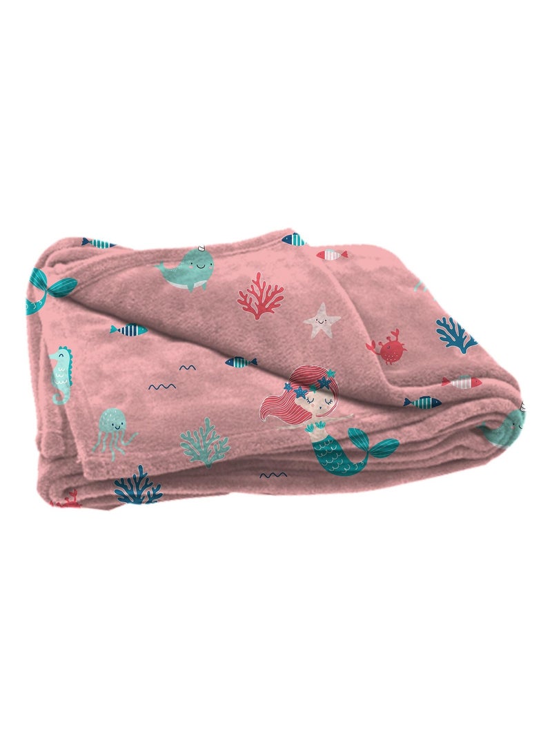 Plaid Modele Petite sirène Rose - Kiabi