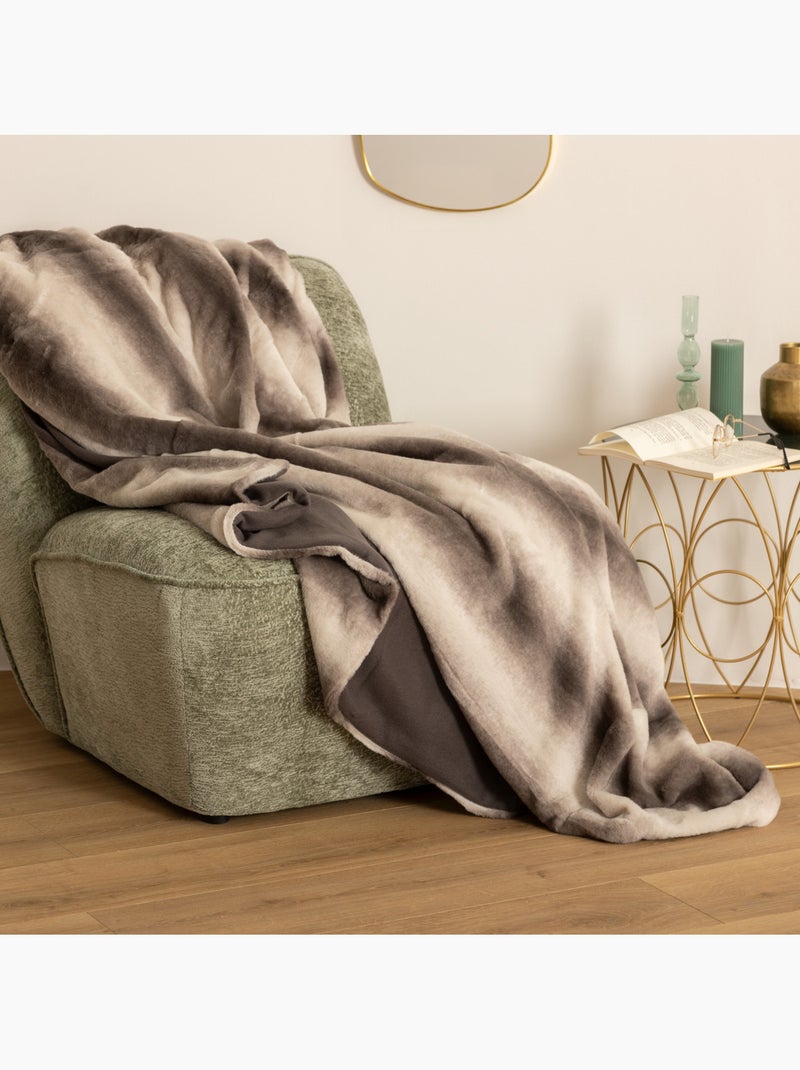 Plaid moelleux grizzli Gris - Kiabi