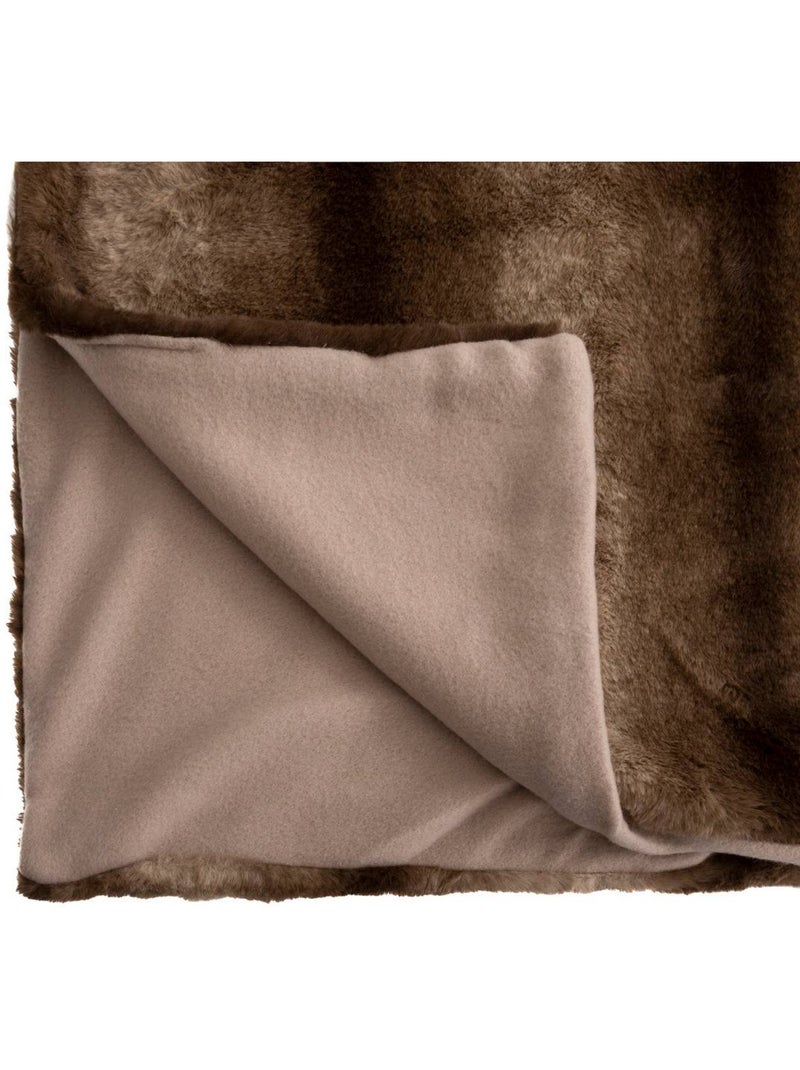 Plaid moelleux grizzli Marron - Kiabi
