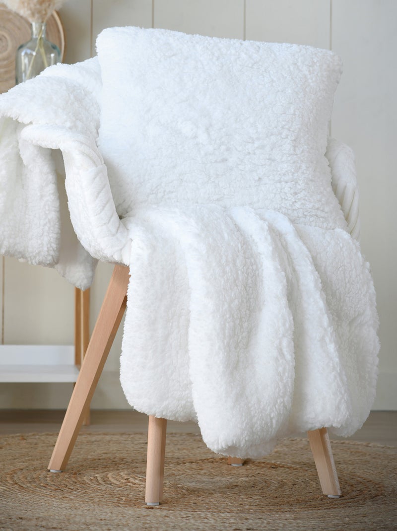 Plaid moelleux imitation fourrure Blanc - Kiabi