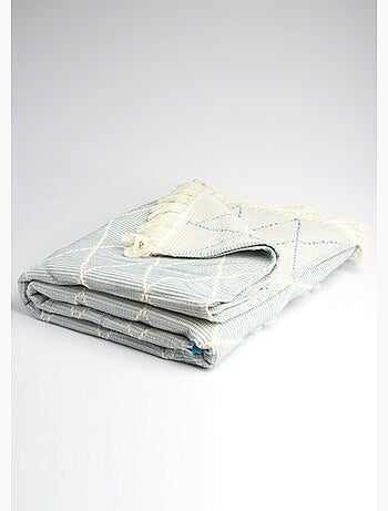 Plaid motif losanges coton texturé - AFIBEL