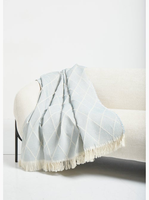 Plaid motif losanges coton texturé - AFIBEL - Kiabi Plaid motif losanges coton texturé - AFIBEL - Kiabi