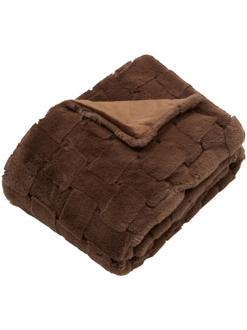 Plaid NALIA Marron - Kiabi