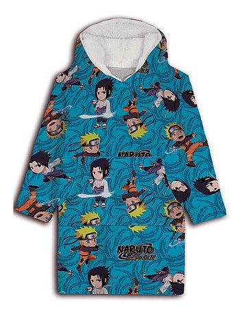 Plaid Naruto Shippuden à Manches et Capuche Taille Unique S à L, NINJA