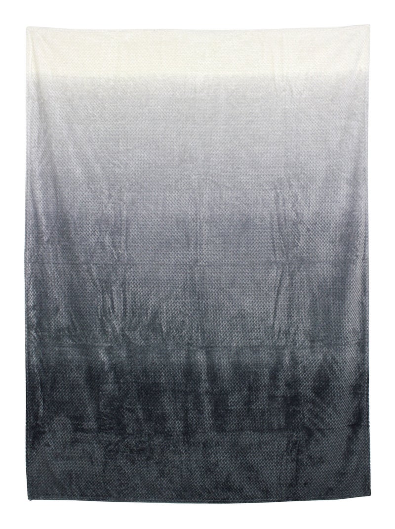 Plaid nid d'abeille TIE AND DYE Gris - Kiabi