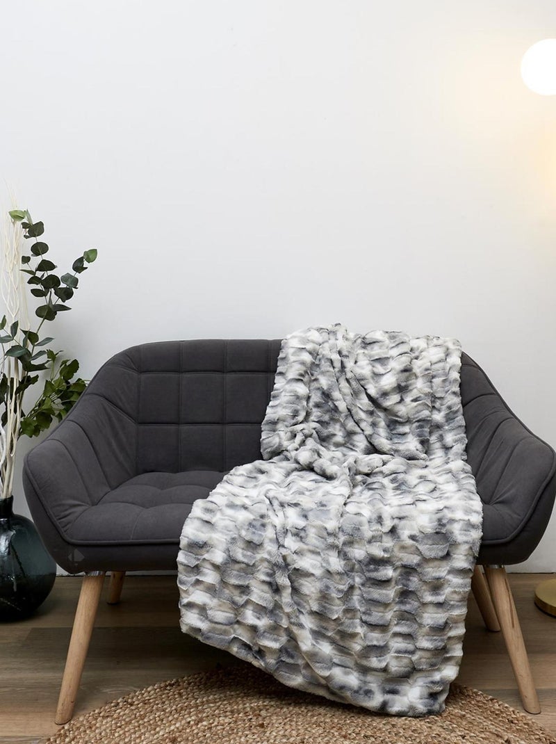Plaid NINA Noir Blanc - Kiabi