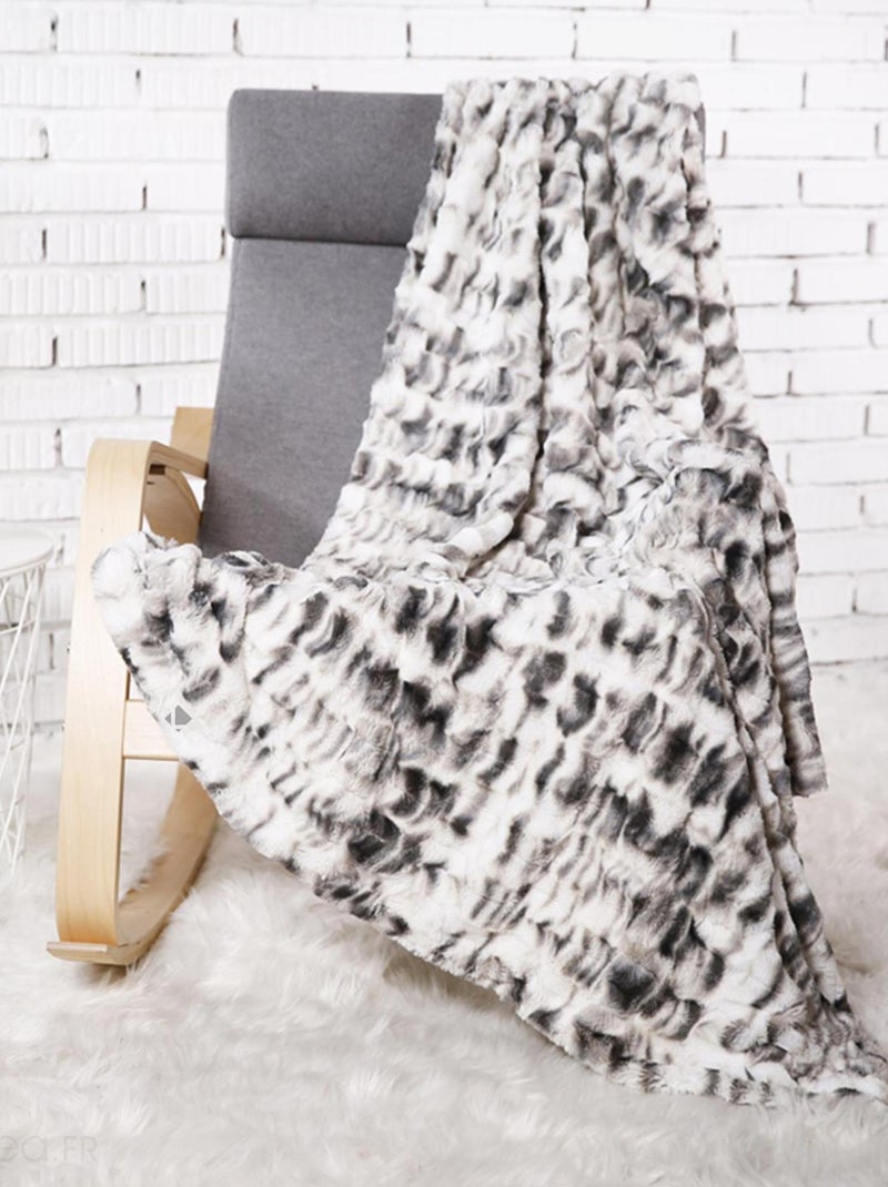 Plaid NINA Noir Blanc - Kiabi