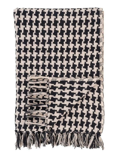 Plaid noir et beige 130 x 180 cm - House Nordic - Kiabi