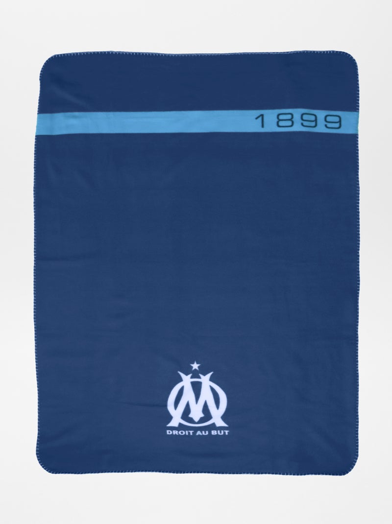 Plaid 'Olympique de Marseille' bleu - Kiabi