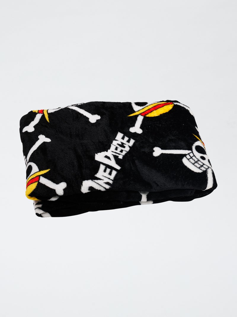 Plaid 'One Piece' en polaire Noir - Kiabi