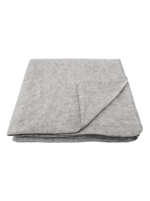 Plaid ou couverture chaude laine et mohair - Kiabi