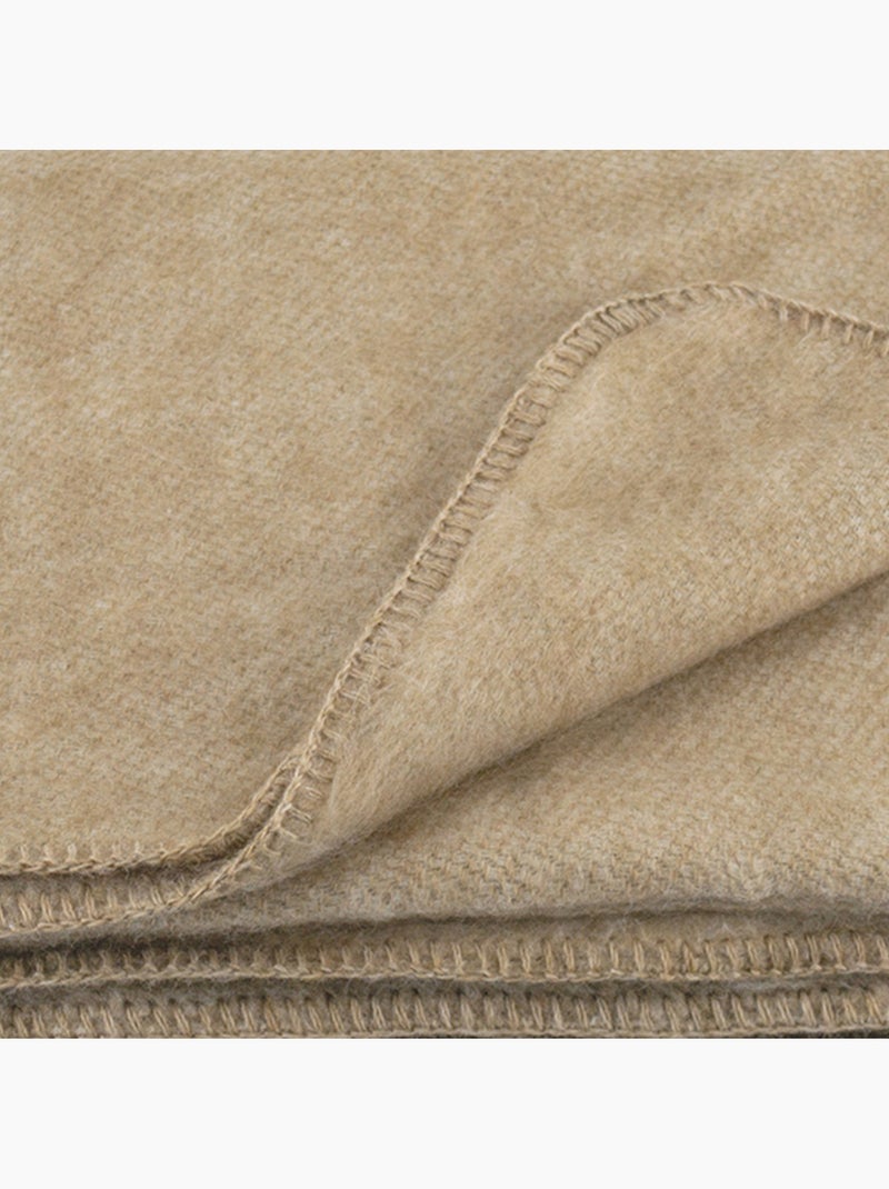 Plaid ou couverture chaude laine et mohair Lin - Kiabi