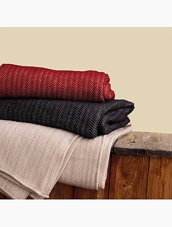 Plaid ou couvre-lit 100% laine