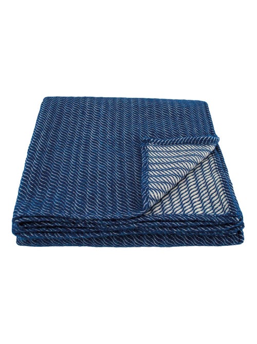 Plaid ou couvre-lit 100% laine - Kiabi