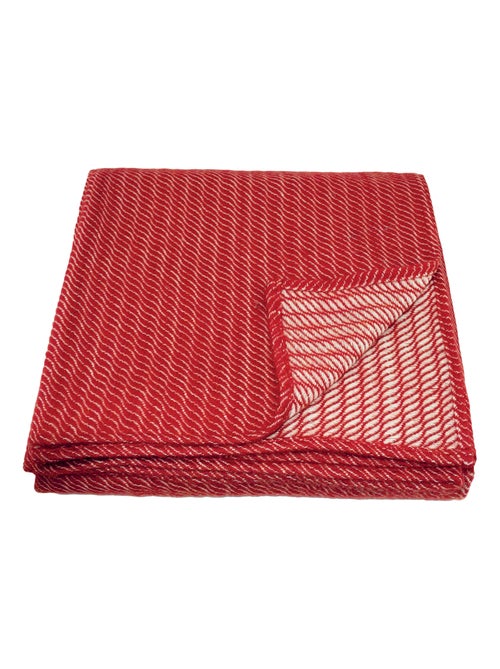 Plaid ou couvre-lit 100% laine - Kiabi