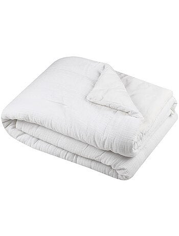 Plaid ou Edredon en gaze de coton 125 x 150 cm Pop color ecru