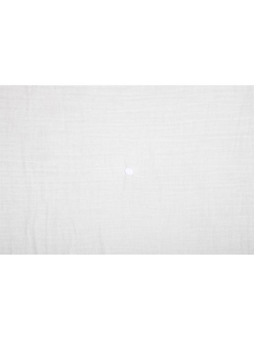 Plaid ou Edredon en gaze de coton 125 x 150 cm Pop color ecru - Kiabi