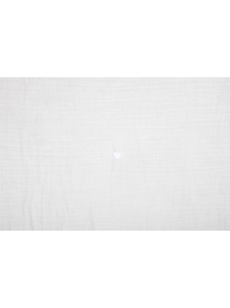 Plaid ou Edredon en gaze de coton 125 x 150 cm Pop color ecru Ecru - Kiabi