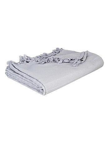 Plaid ou jete de canape en coton ray?