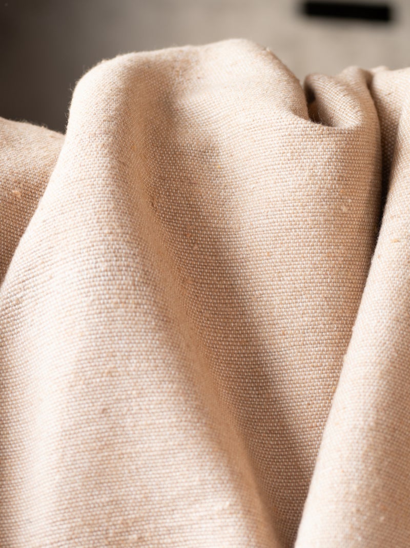 Plaid ou jeté de lit laine à pompons Beige - Kiabi