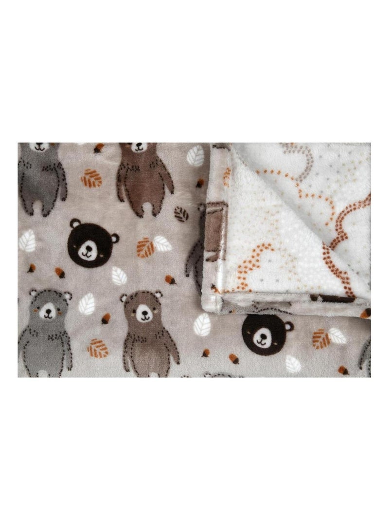 Plaid Ourson Marron - Kiabi