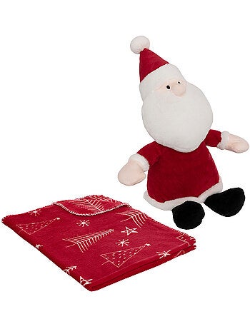 Plaid + peluche père noël
