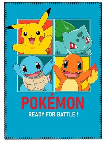 Plaid Pokémon - Prêt Pour La Bataille - Bleu