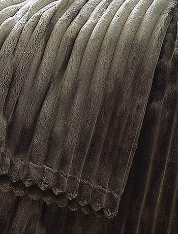 Plaid polaire - - Effet côtelé en 3D