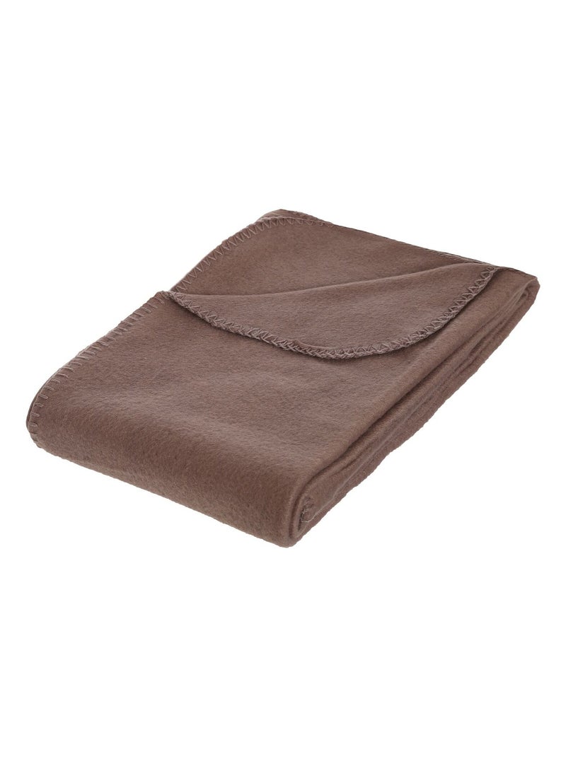 Plaid polaire - 125 x 150 cm Taupe - Kiabi