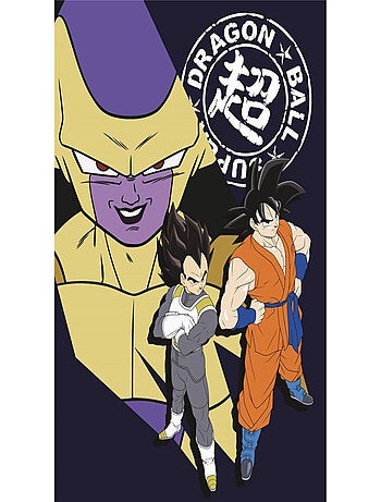 Plaid Polaire - Dragon Ball Z - Son Goku, Vegeta et Golden Freezer - Bleu - 100 x 140 cm
