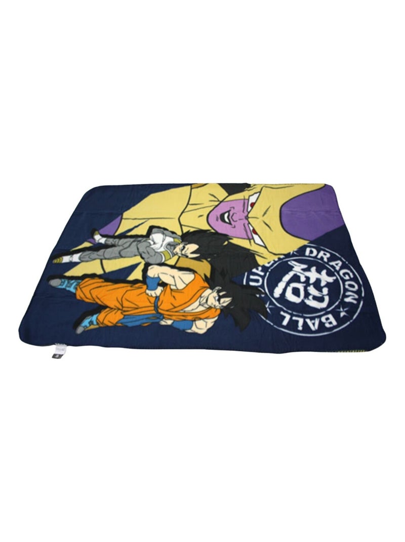Plaid Polaire - Dragon Ball Z - Son Goku, Vegeta et Golden Freezer - Bleu - 100 x 140 cm Multicolore - Kiabi