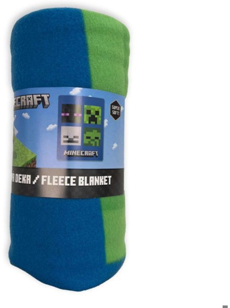 Plaid polaire - minecraft - 100 x 150 cm - vert - enfant - facile à entretenir Vert - Kiabi
