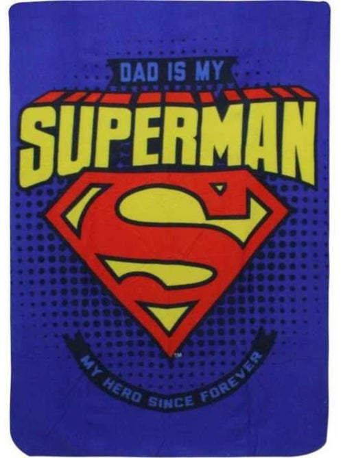 Plaid polaire - superman - 100 x 140 cm - bleu - lavable à 40 °c - style enfant - Kiabi