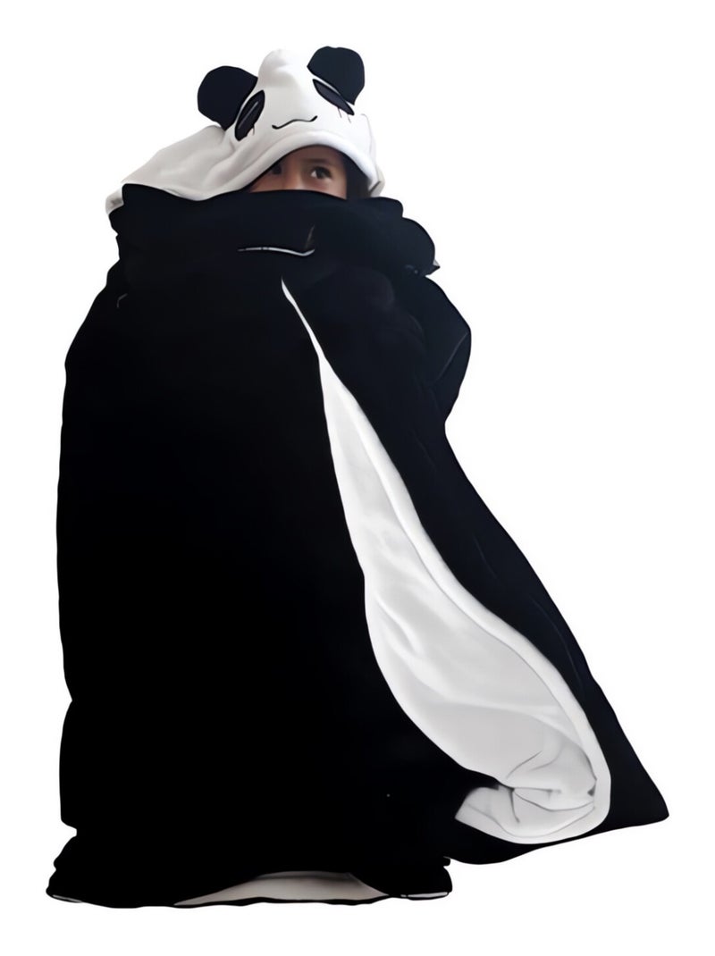 Plaid polaire 116x134 cm PANDA Noir - Kiabi