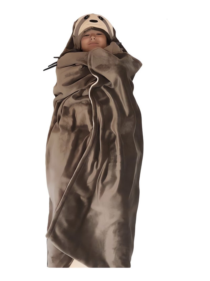 Plaid polaire 116x134 cm PARESSEUX Marron - Kiabi