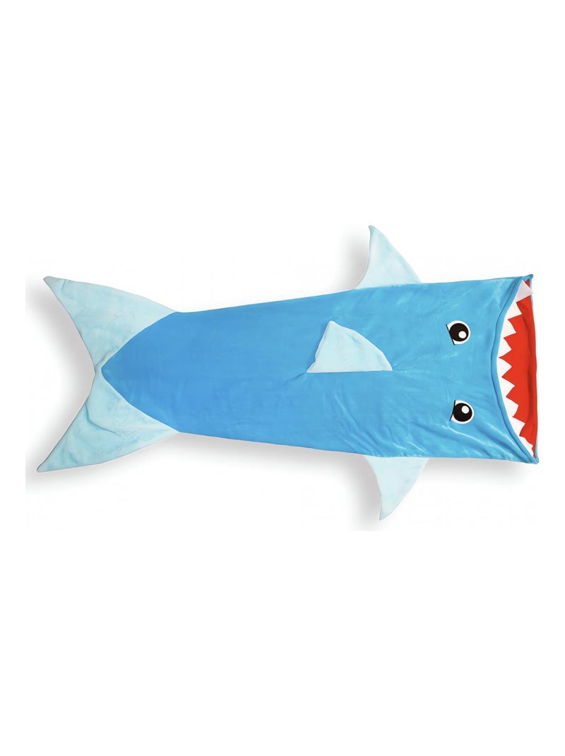 Plaid polaire 40x150 cm REQUIN bleu Bleu - Kiabi