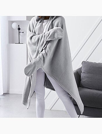 Plaid polaire à capuche