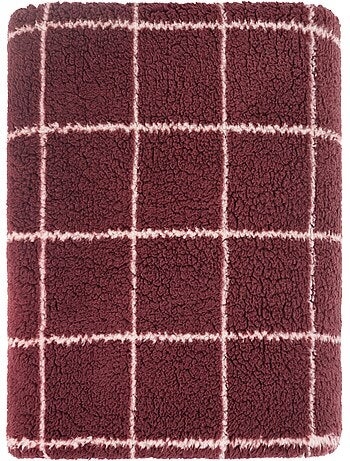 Plaid polaire à carreaux 150x200 - terre de nuit