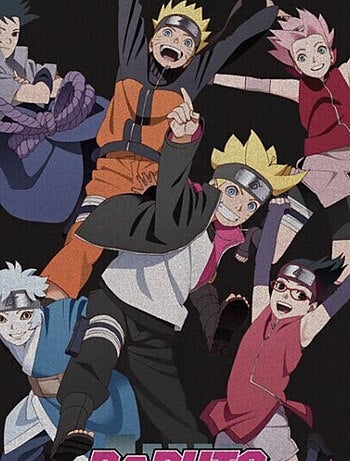 Plaid polaire Boruto - Naruto Next Generations - Tous les personnages - Noir